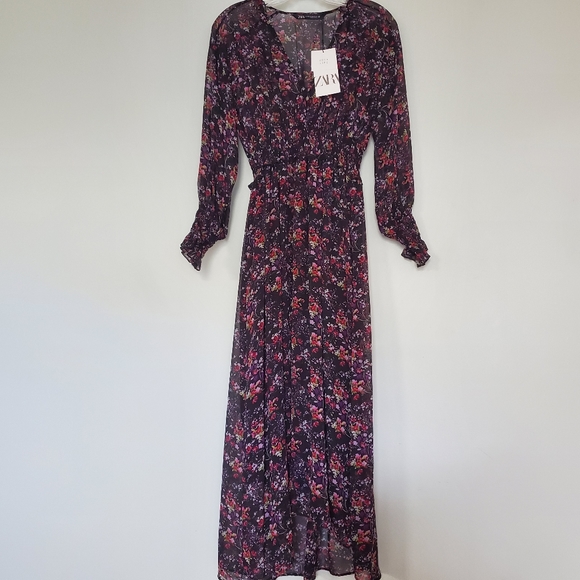 ZARA| LONG PRINT DRESS - Picture 4 of 8